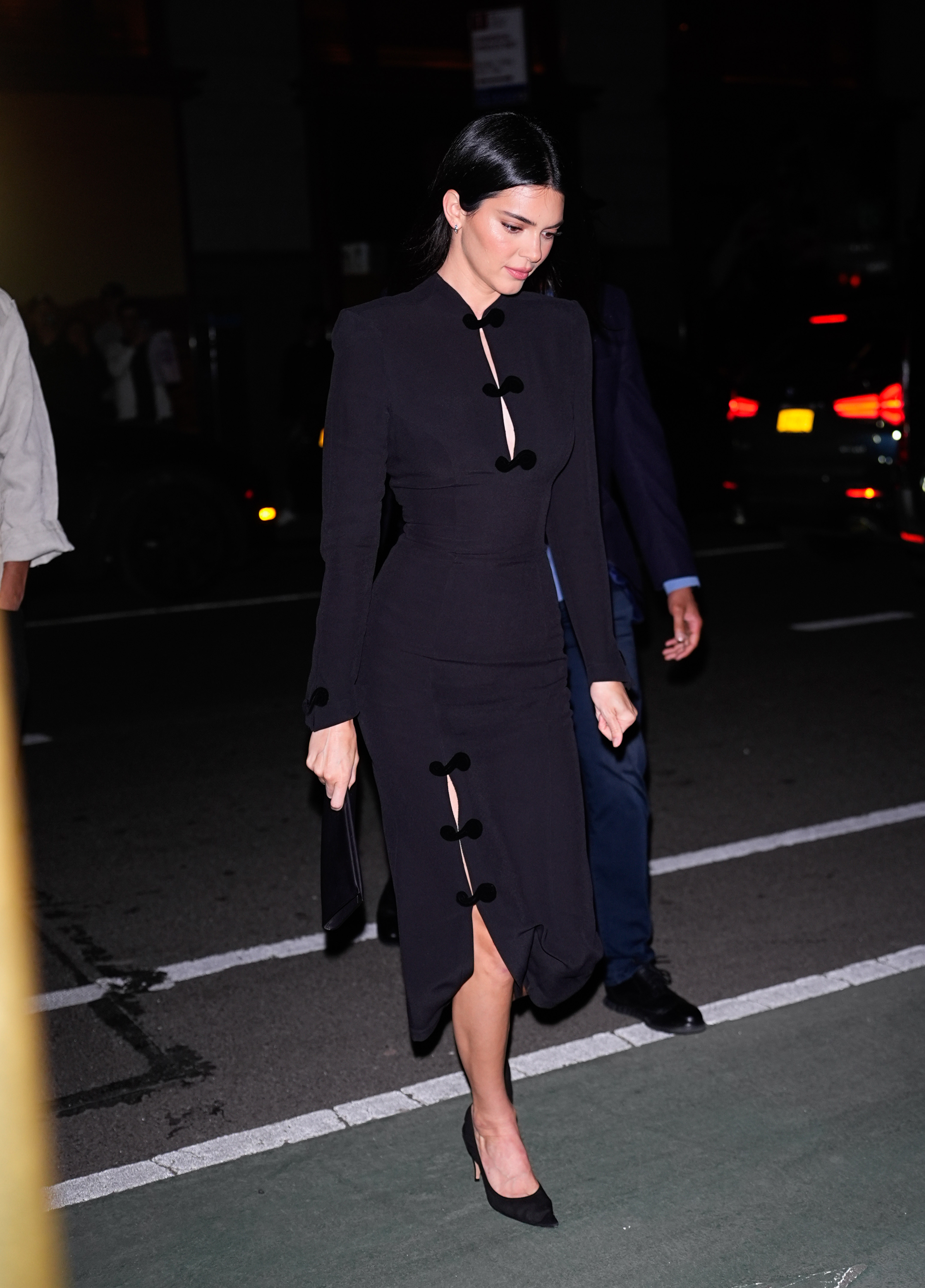 Kendall Jenner wears a vintage Mugler dress to attend Jeff Bezos and Lauren S&aacute;nchez Bezos Met Gala pre-party at their NoMad apartment on May 02, 2026