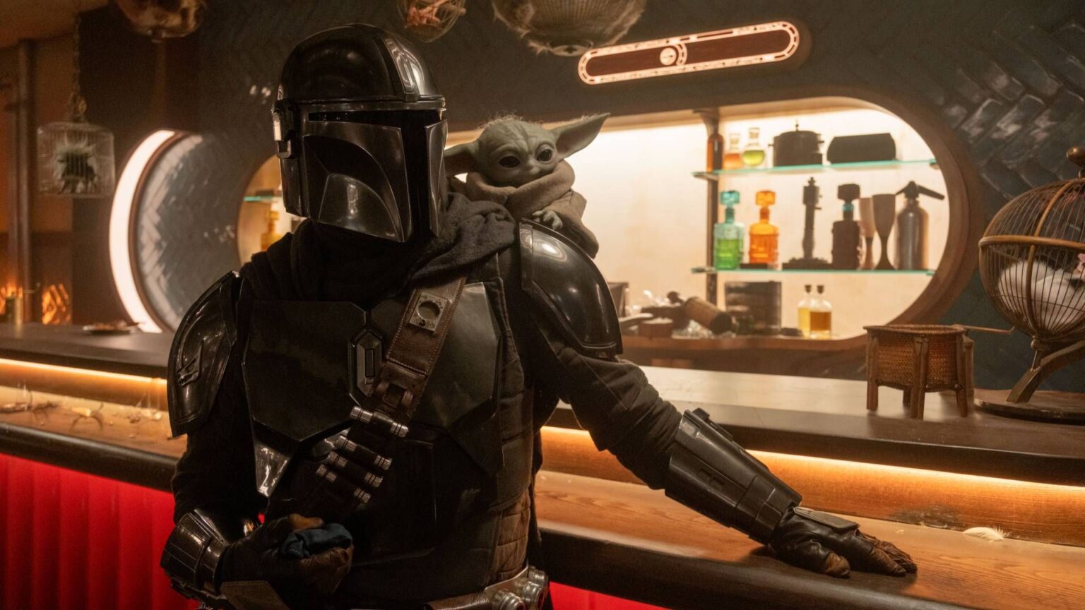 The Mandalorian and Grogu Imperial villain actor Jonny Coyne says his top secret Star Wars name came about in a very simple way, and he only had 2 hours to read the script Pedro Pascal's Din Djarin and Grogu stand together at a bar in The Mandalorian and Grogu