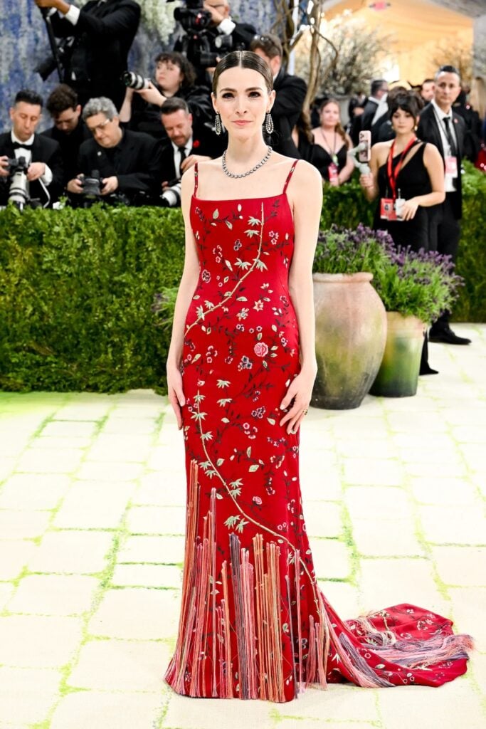 Bee Carrozzini in custom Givenchy with floral fringe detail at the 2026 Met Gala
