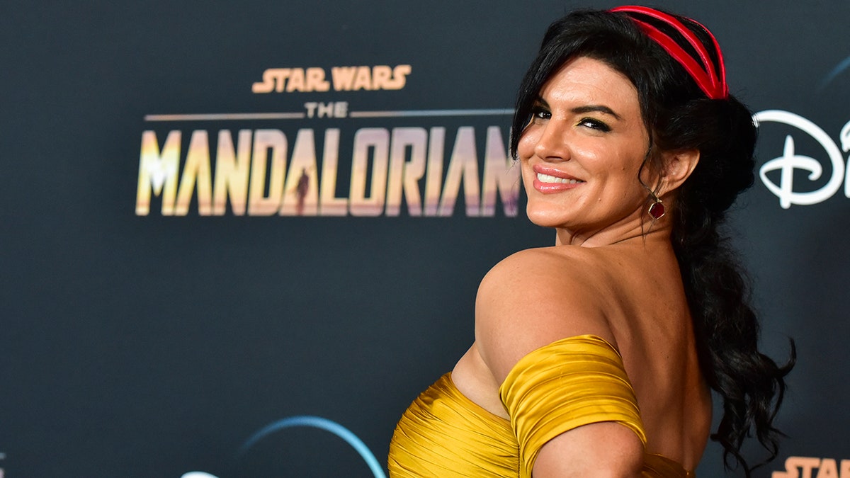 Gina Carano attending the premiere of Disney Plus's The Mandalorian at El Capitan Theatre in Los Angeles