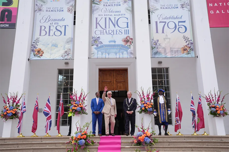 King visits Bermuda May 1 2026 6