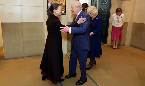 Lady Sarah Chatto and her cousin, King Charles
