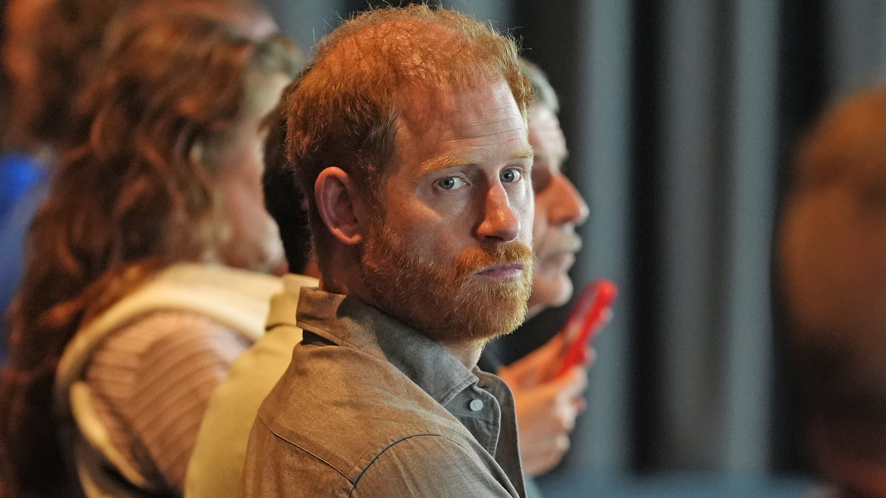 Prince Harry, Duke of Sussex sits in the audience prior to a Q&amp;A session during a visit to Movember at the Western Bulldogs HQ at Mission Whitten Oval on April 15, 2026
