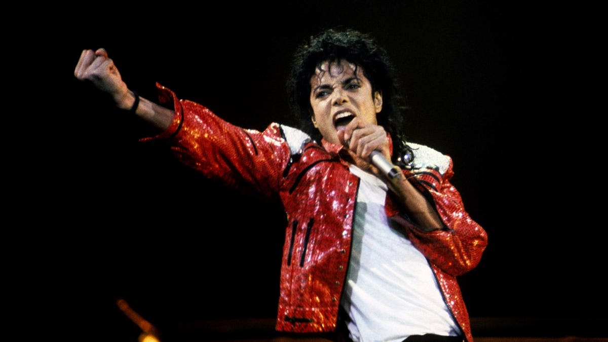 Michael Jackson performs during the Bad Tour