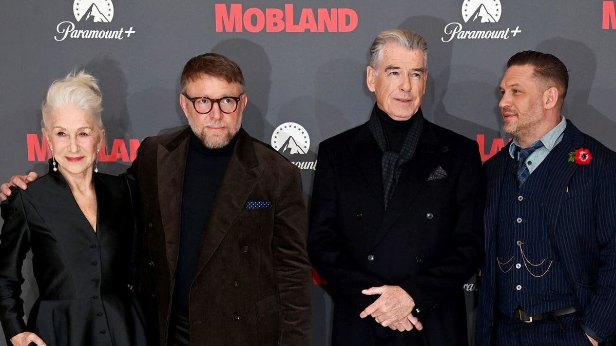 The cast of Mobland attends the premiere