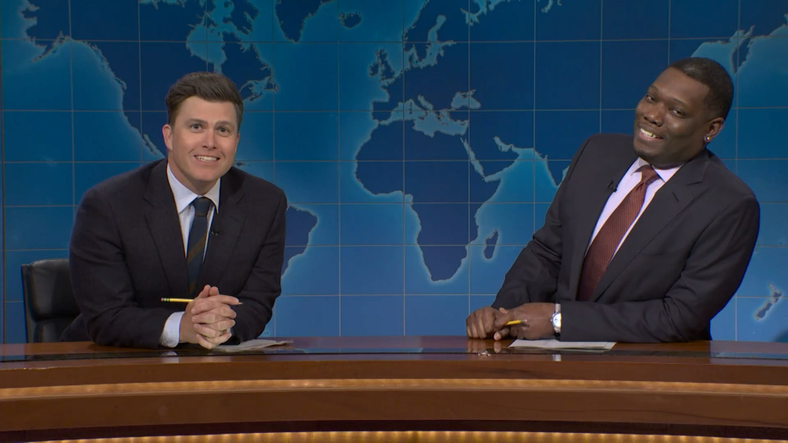 Colin Jost and Michael Che did their Joke Swap segment for the SNL Season 51 finale: “I wanted to take a minute to tell everybody what I really think. Michael Jackson did nothing wrong! He was right to molest all those kids! And they were lucky…”