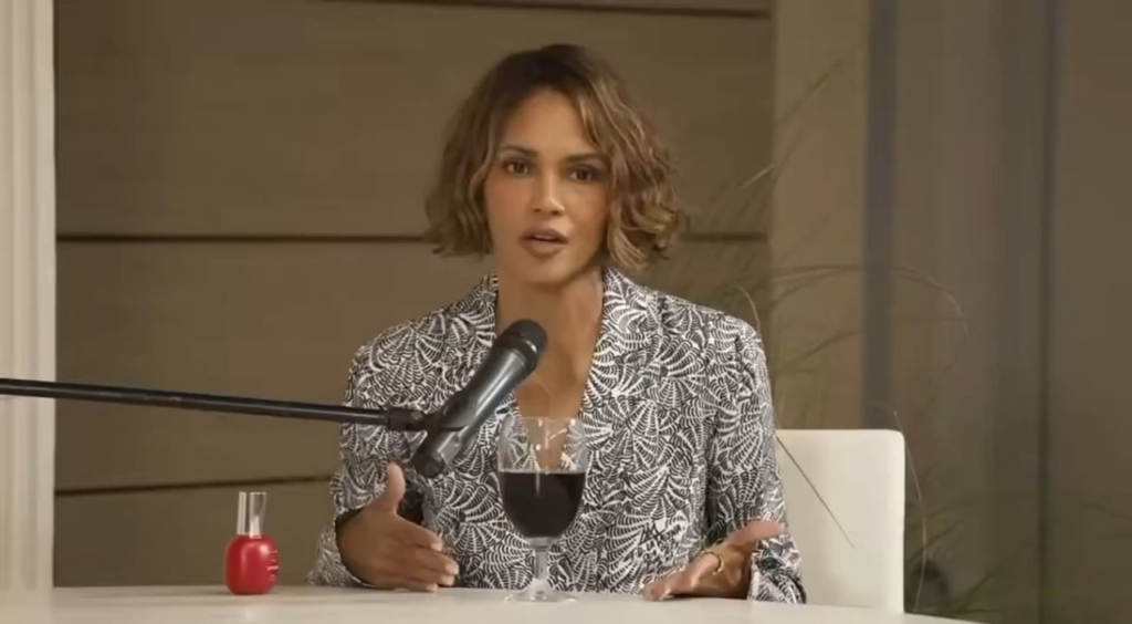 Halle Berry talks about faking orgasms when she was younger to make her partners feel better about themselves: "Everybody has faked it because you just want it to be done. You just want the pounding to stop. And then you take your vibrator to the bathroom and handle it yourself"