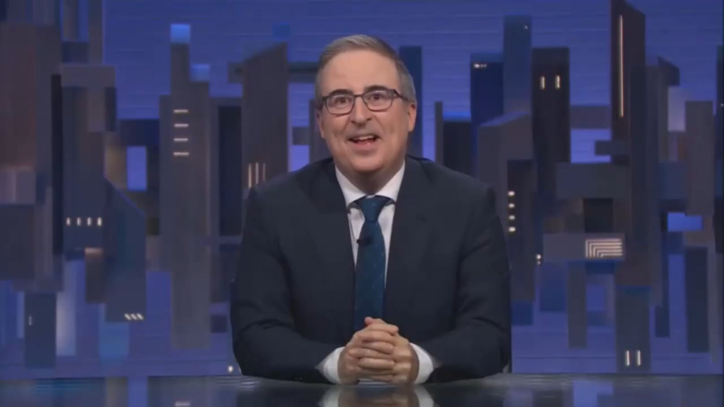 John Oliver's closing statement on today's "Last Week Tonight": “Please enjoy Colbert’s final shows, he’s the f*cking best. Good night, and good luck, motherf*ckers!”
