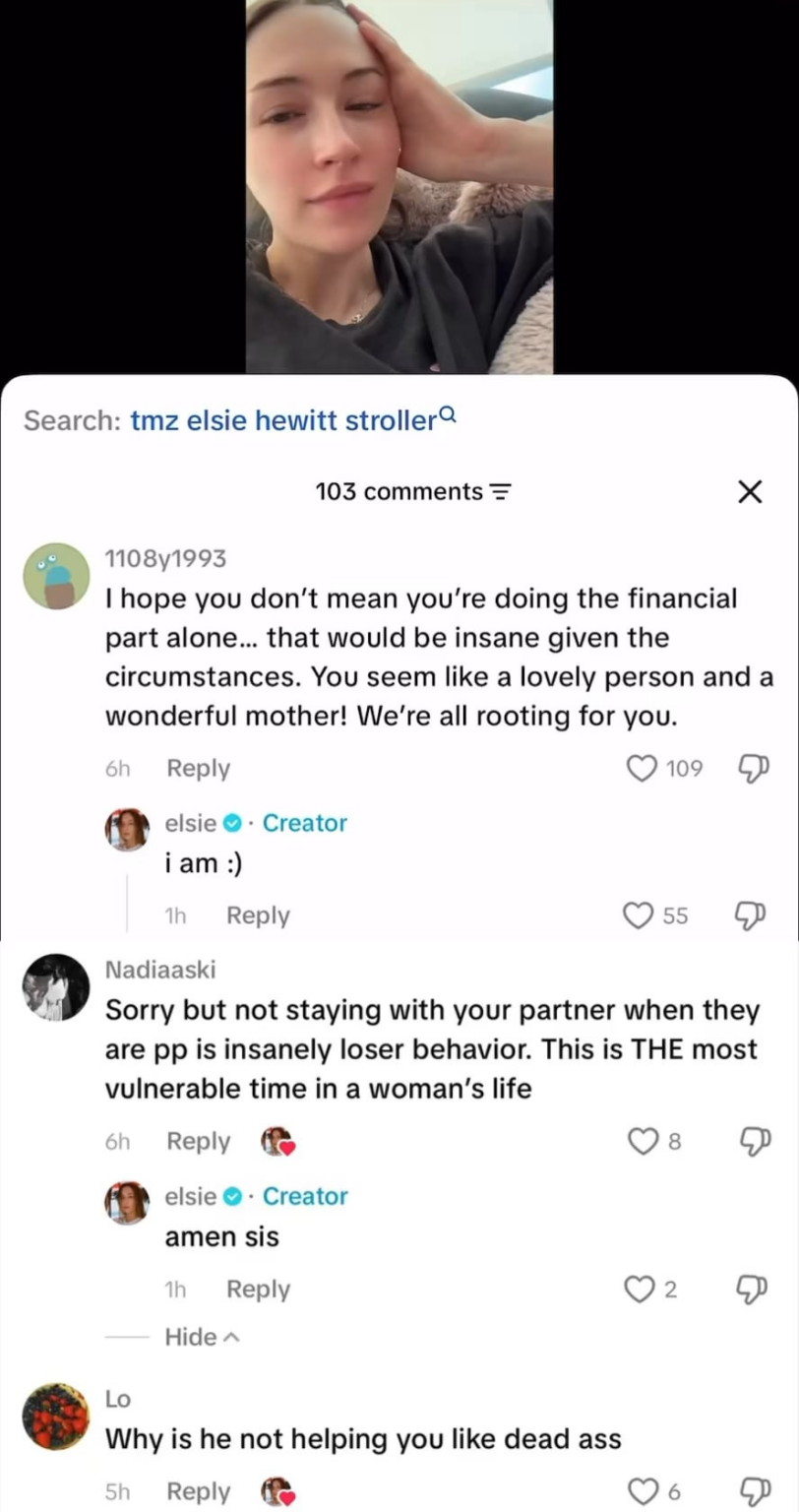 Elsie Hewitt says she is taking care of her baby (including financially) with Pete Davidson on her own