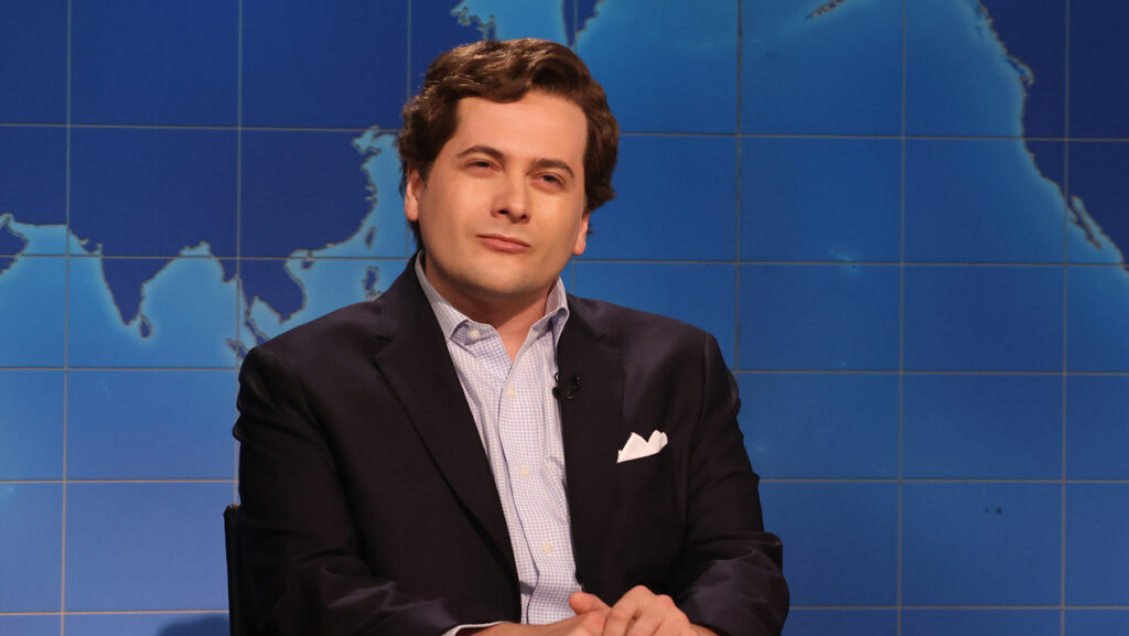 Jeremy Culhane’s Tucker Went Viral on SNL. It Also Sparked Debate. Saturday Night Live Episode 1903 Pictured: (l-r) Jeremy Culhane as Tucker Carlson and anchor Colin Jost during Weekend Update on Saturday, May 9, 2026