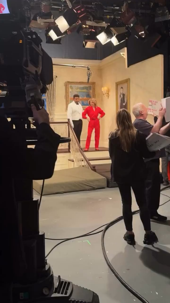 Olivia Rodrigo doing stunts for her Saturday Night Live episode