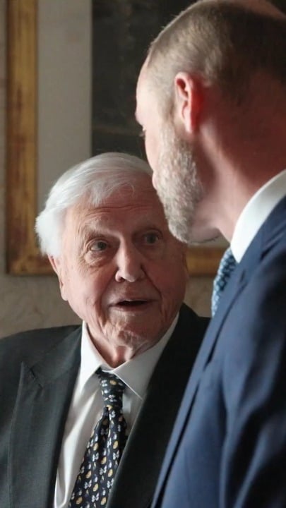 Sir David Attenborough at the Royal Albert Hall tonight