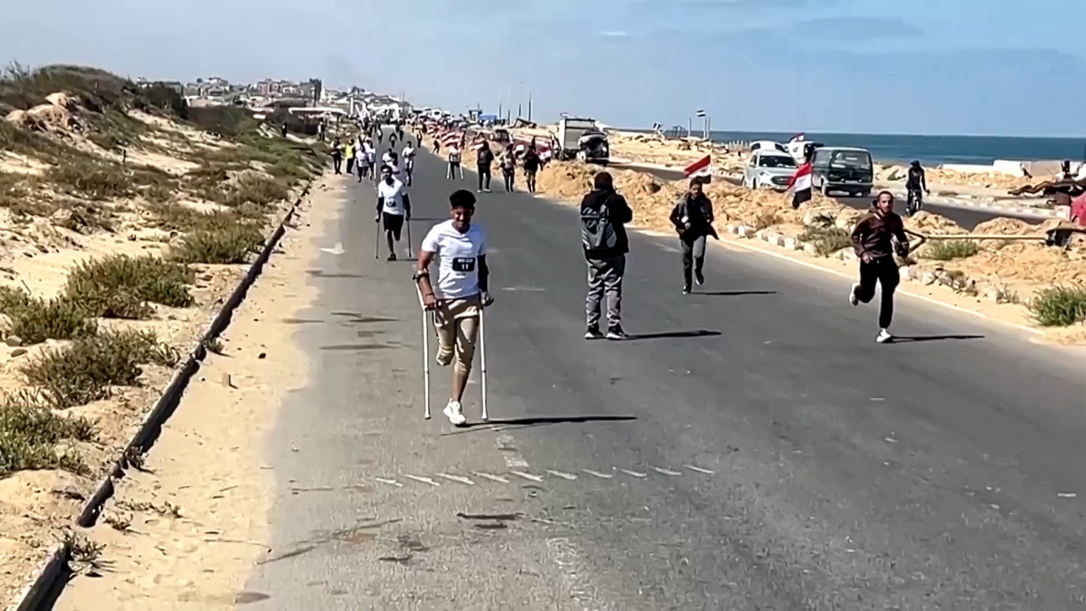 Today, an estimated 1900 Palestinian ran in Gaza and Bethlehem as part of the 10th Palestine International Marathon, after a two year halt due to war