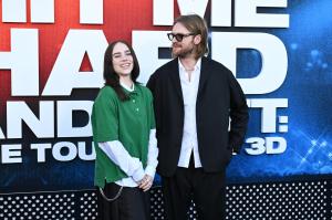Billie Eilish and Finneas at the "Billie Eilish - Hit Me Hard And Soft: The Tour (Live in 3D)" Los Angeles Premiere held at Village Theatre on May 06, 2026 in Los Angeles, California.