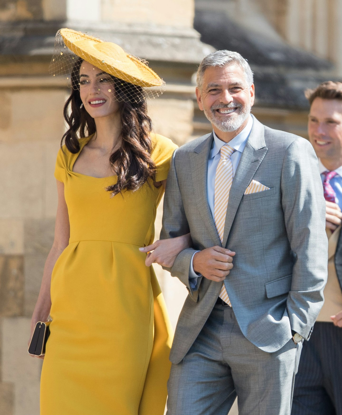 George Clooney and Amal Clooney attend the wedding of Prince Harry to Ms Meghan Markle at St George's Chapel, Windsor Castle