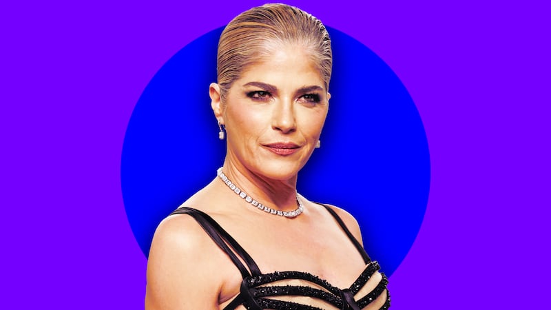 A photo illo illustration of Selma Blair for The Looker.