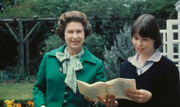 Queen Elizabeth II and Lady Sarah in 1980