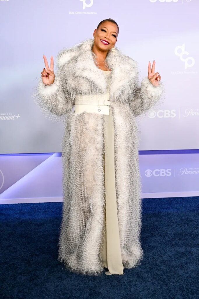 Queen Latifah in Christian Siriano Fall 2026 at the 2026 American Music Awards red carpet
