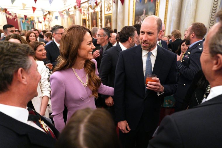 The Prince and Princess of Wales during a reception at Buckingham Palace, London, to celebrate the 100th anniversary of Queen Elizabeth II's birth. Picture date: Tuesday April 21, 2026. PA Photo. Photo credit should read: Aaron Chown/PA Wire