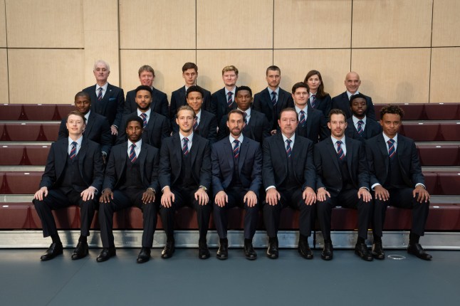TX DATE:,TX WEEK:,EMBARGOED UNTIL:14-05-2026 10:00:00,PEOPLE:Top L-R;Greg Clarke (JOHN HODGKINSON);Mike Webster (SAM SPRUELL);John Stones HARRY EVANS);Aaron Ramsdale (ALEXANDER GRANTHAM);Eric Dier (HAMISH FREW);Pippa Grange (JODIE WHITTAKER);Physio Phil (GERARD MONACO);Middle L-R;Ashley Young (DYONN CHRISTOPHER);Kyle Walker (DREW THOMAS);Jesse Lingard (ALEXANDER WESTCARR PARSONS);Marcus Rashford (EDEM-ITA DUKE);Harry MaGuire (ADAM HUGILL);Danny Rose (ALEXIS BROWN);Bottom L-R;Jordan Pickford (JOSH BARROW);Raheem Stirling (FRANCIS LOVEHALL);Harry Kane (WILL ANTENBRING);Gareth Southgate (JOSEPH FIENNES);Steve Holland (DANIEL RYAN);Jordan Henderson (DAVID SHIELDS);Dele Ali (LEWIS SHEPARD),DESCRIPTION:***EMBARGOED UNTIL 10:00hrs BST 14th MAY 2026***,COPYRIGHT:Leftbank Pictures,CREDIT LINE:BBC/Left Bank/Justin Downing