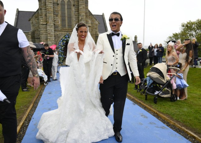 Tyson Fury Wedding Day - Noah Price and Venezuela Tyson leave married at the royal chapel of St.John???s the Baptist church, St.John???s, Isle of Man. - Pic Bruce Adams / Copy Pisa - 16/5/26