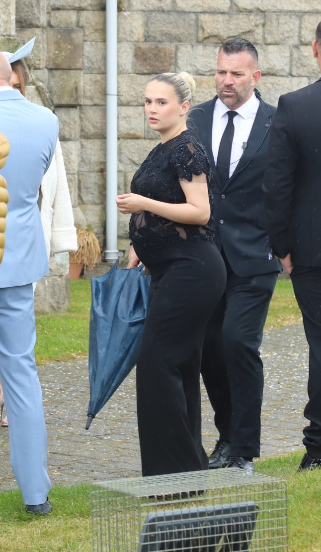 BGUK_3584307 - ISLE OF MAN, UNITED KINGDOM **STRICTLY NO REACH ONLINE OR PRINT** - Newlyweds Venezuela Fury and Noah Price seen posing for family pictures after their marriage at the Royal Chapel of St John the Baptist in the Isle of Man. Reality TV star Molly-Mae Hague and her daughter Bambi were also seen after the ceremony Pictured: Molly-Mae Hague BACKGRID UK 16 MAY 2026 UK: +44 208 344 2007 / uksales@backgrid.com USA: +1 310 798 9111 / usasales@backgrid.com *Pictures Containing Children Please Pixelate Face Prior To Publication*