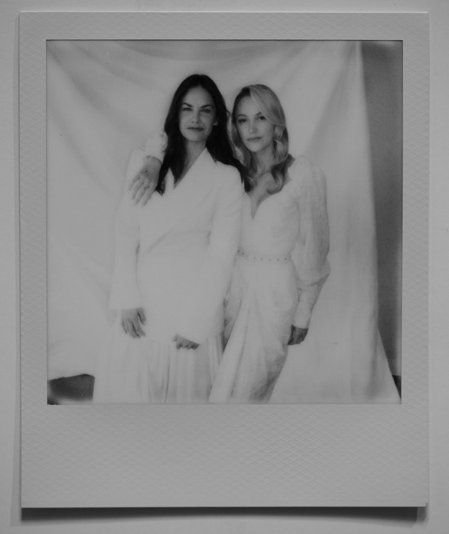 Ruth Wilson and Maika Monroe pose during an interview and portrait session for