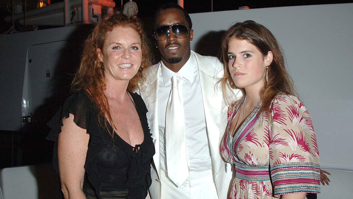 Sean "P Diddy" Combs, Sarah Ferguson the Duchess of York and Princess Eugenie