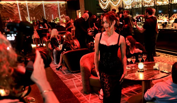 Professional wrestler Nikki Bella poses for a photographer at the grand opening of Graton Resort and Casino's rooftop restaurant, AYA, Thursday, May 7, 2026, near Rohnert Park. (Kent Porter / The Press Democrat)