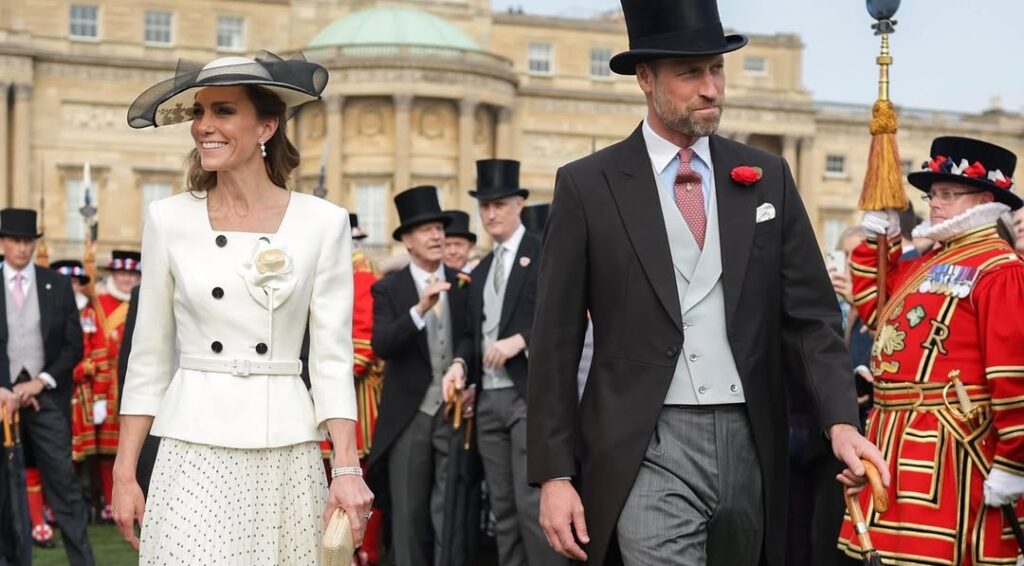 William and Catherine host a garden party at Buckingham Palace