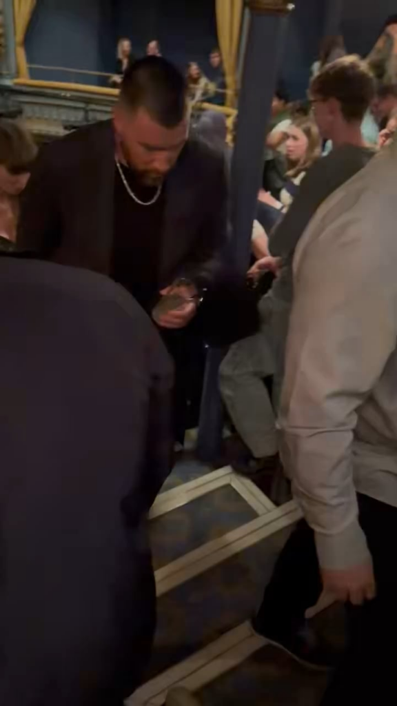 Taylor Swift and Travis Kelce at Romeo & Juliet starring Sadie Sink in London