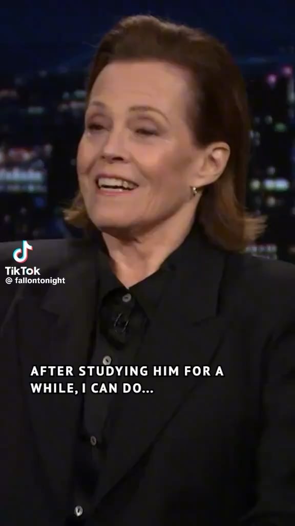 After studying Grogu for many years, Sigourney Weaver can do a pretty good impression