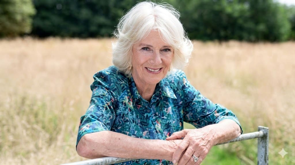 Queen Camilla is loving this timeless printed dress