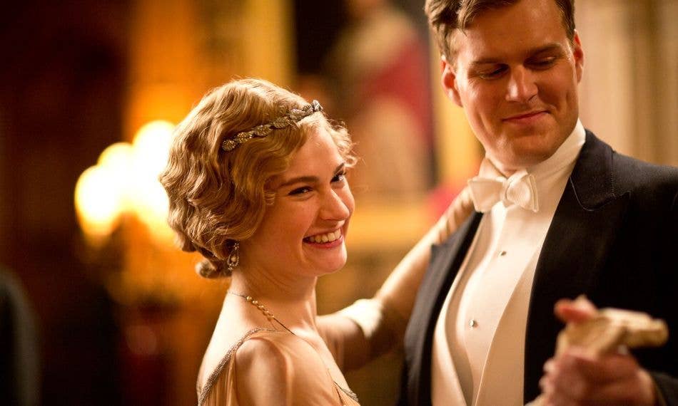 Andrew starred in Downton Abbey alongside Lily James