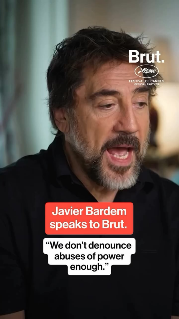 Javier Bardem: “We, men, have a responsibility to support women’s denounces by not re-victimizing them. We have to be aware that when a woman takes a very important brave step forward to denounce an abuse, that that takes a courage that we cannot think of. And we cannot re-victimize them.” Javier Bardem: “We, men, have a responsibility to support women's denounces by not re-victimizing them. We have to be aware that when a woman takes a very important brave step forward to denounce an abuse, that that takes a courage that we cannot think of. And we cannot re-victimize them.”
