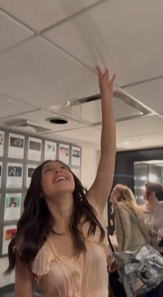 Olivia Rodrigo searches for a note left by Jack White in her SNL dressing room