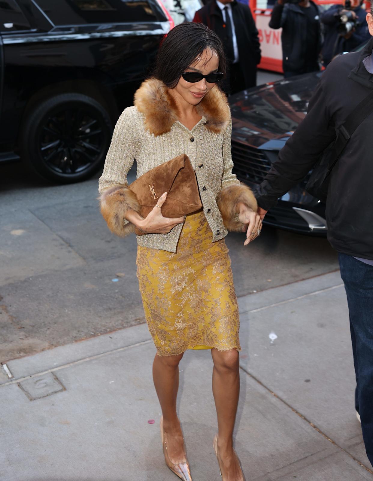 Zoe Kravitz at Anna Wintour's annual pre-Met Gala dinner in May 2026.