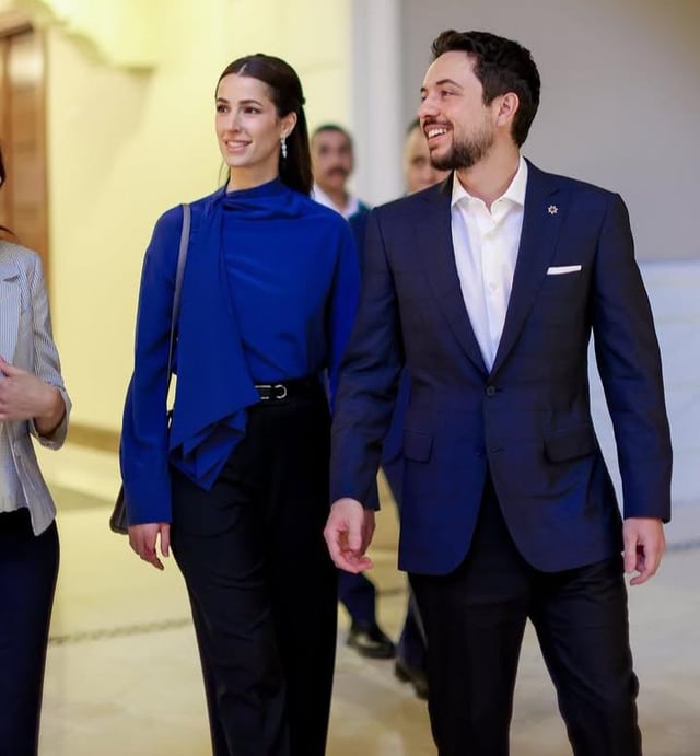 Prince Hussein and Princess Rajwa attend a dialogue session on the impact of AI in sector productivity