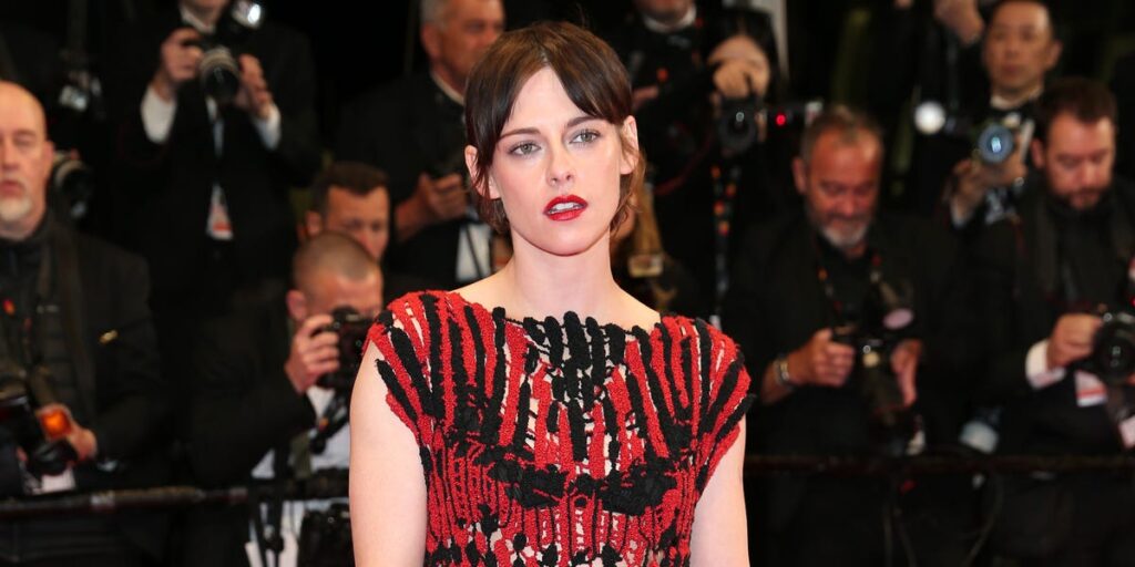 Kristen Stewart Wears Beaded Mesh Chanel Gown to Cannes Kristen Stewart Wears Beaded Mesh Chanel Gown to Cannes