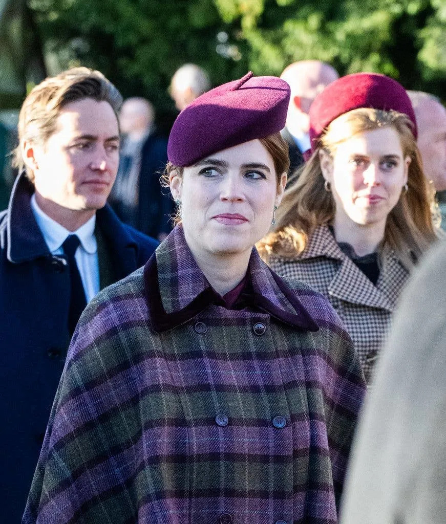 Edoardo Mapelli Mozzi, Princess Eugenie, Princess Beatrice attend the Christmas Morning Service