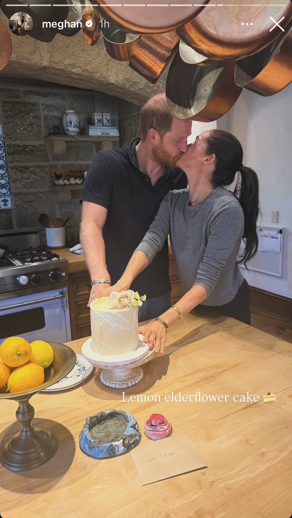 Meghan Markle and Prince Harry during their anniversary.