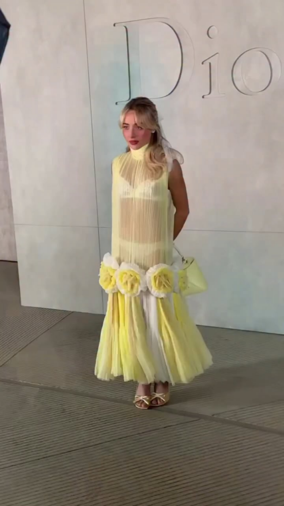 Sabrina Carpenter at the 2027 Dior Cruise Show at LACMA in May 2026