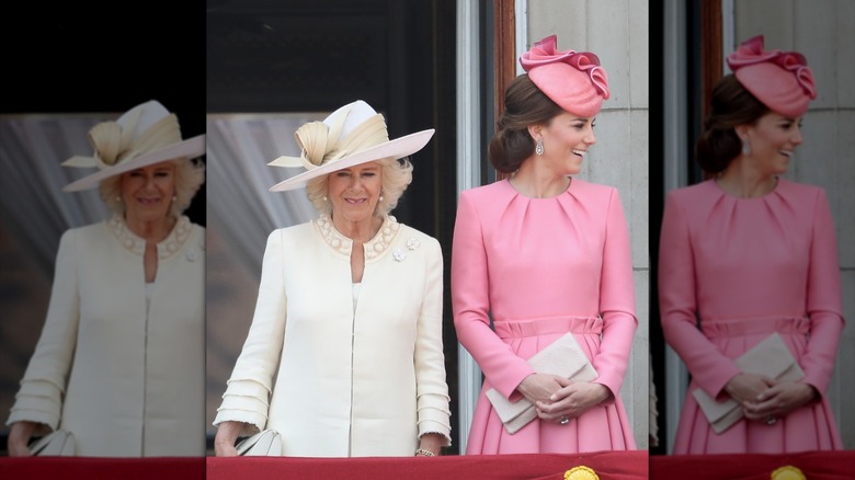 Kate Middleton and Queen Camilla at the Trooping the Colour ceremony in 2017