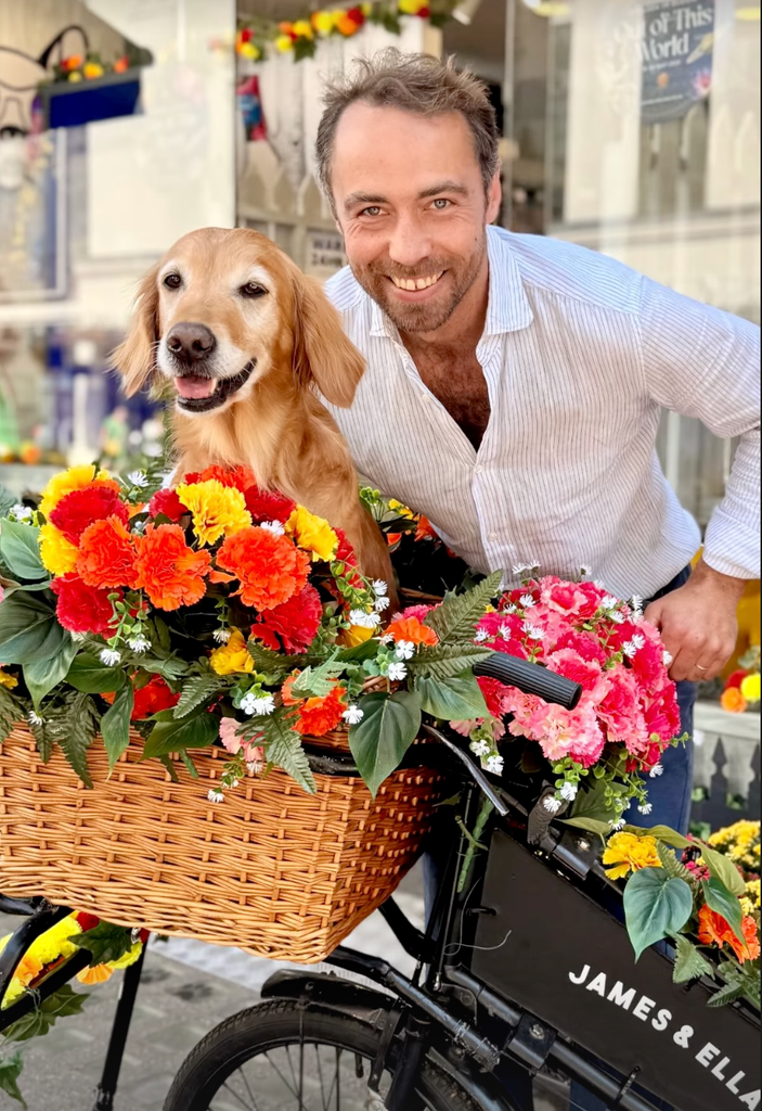 A photo of James Middleton with his dog Mabel