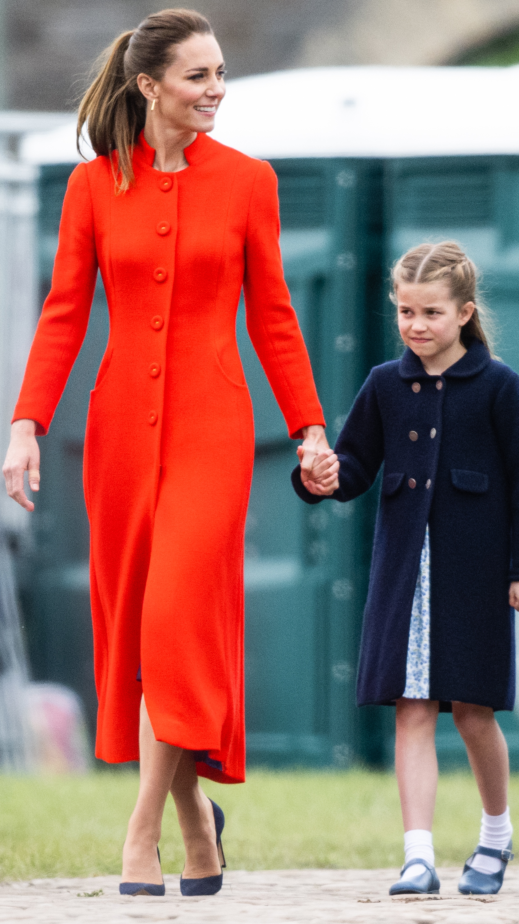 Catherine, Princess of Wales and Princess Charlotte visit Cardiff Castle on June 04, 2022