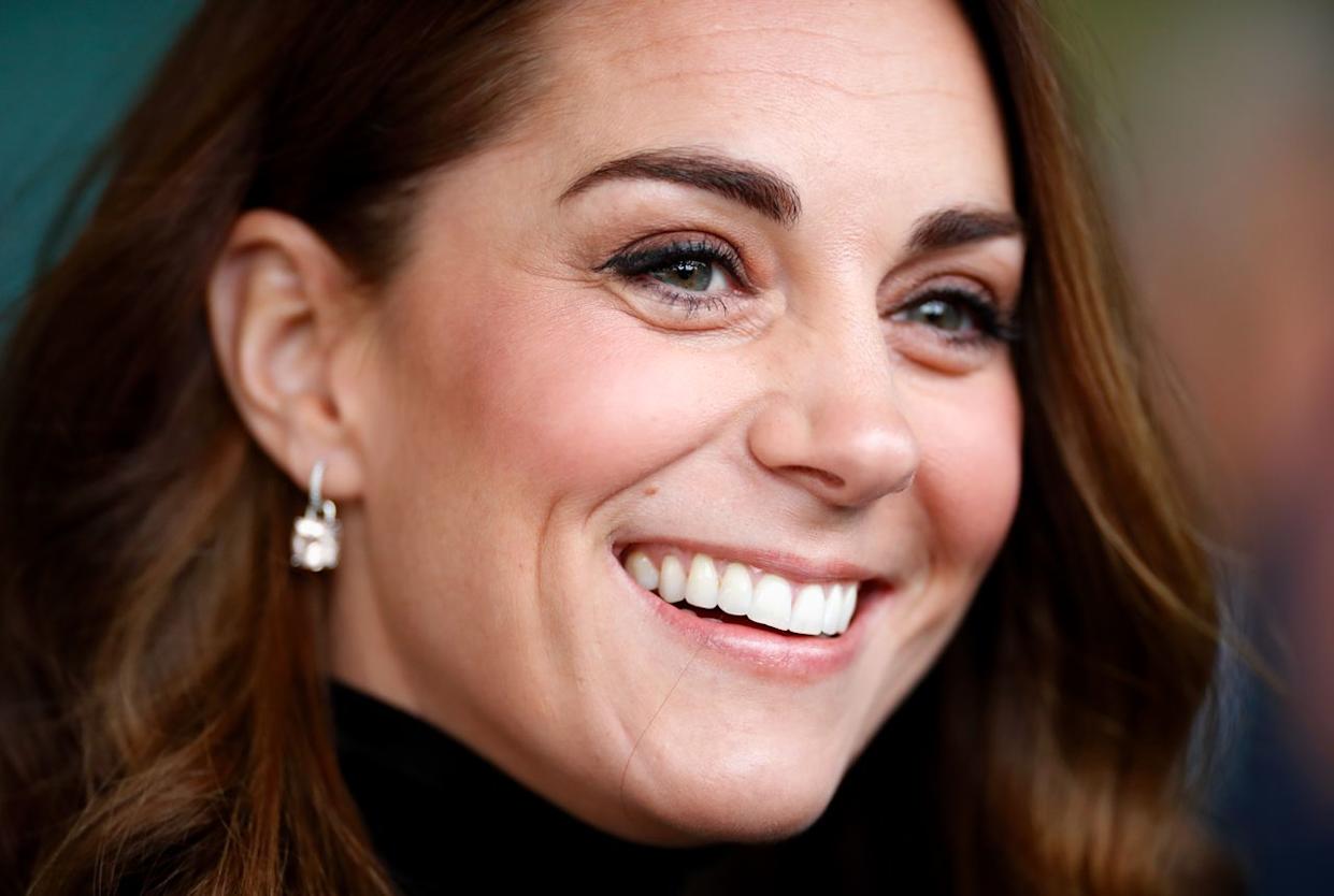 Kate Middleton wearing Kiki McDonough earrings on October 30, 2018.Credit: Getty