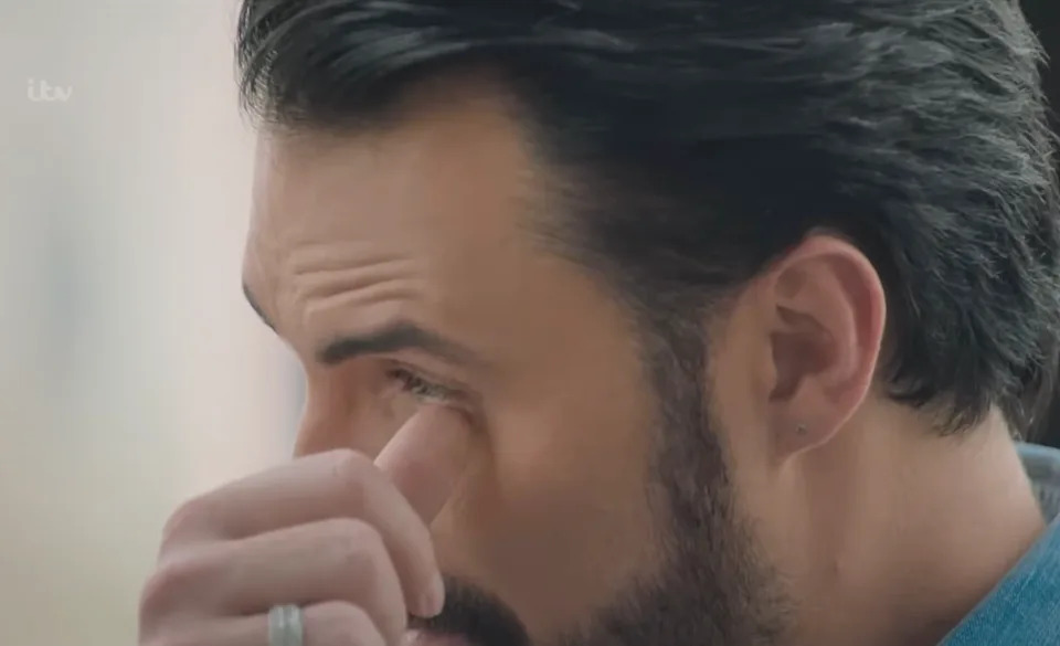 Rylan Clark wipes away a tear on 'The Assembly' (ITV)
