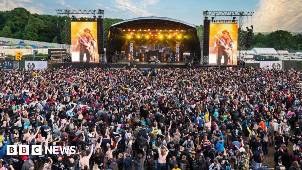 Skindred on stage at the Download festival in 2021