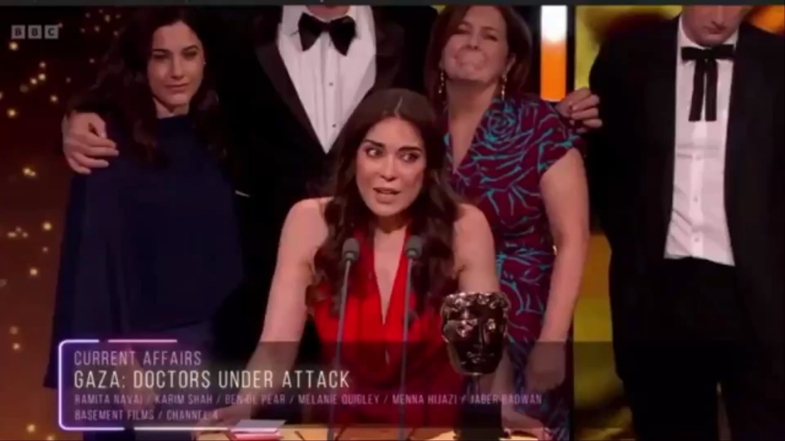The documentary ‘Gaza: Doctors Under Fire’ won a BAFTA, while Channel 4 were also awarded for their news coverage of the U.S-Israeli war on Iran. The winners used their acceptance speech to sharply criticise the BBC for not airing the scheduled documentary and their biased coverage.