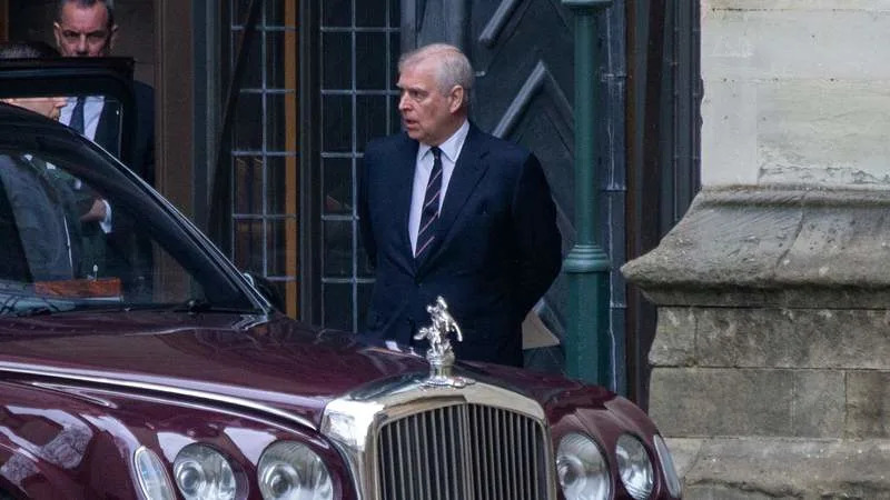 Andrew Mountbatten-Windsor attends a Service of Thanksgiving in 2022. By: MEGA